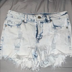 Altar’d state holy acid washed denim shorts